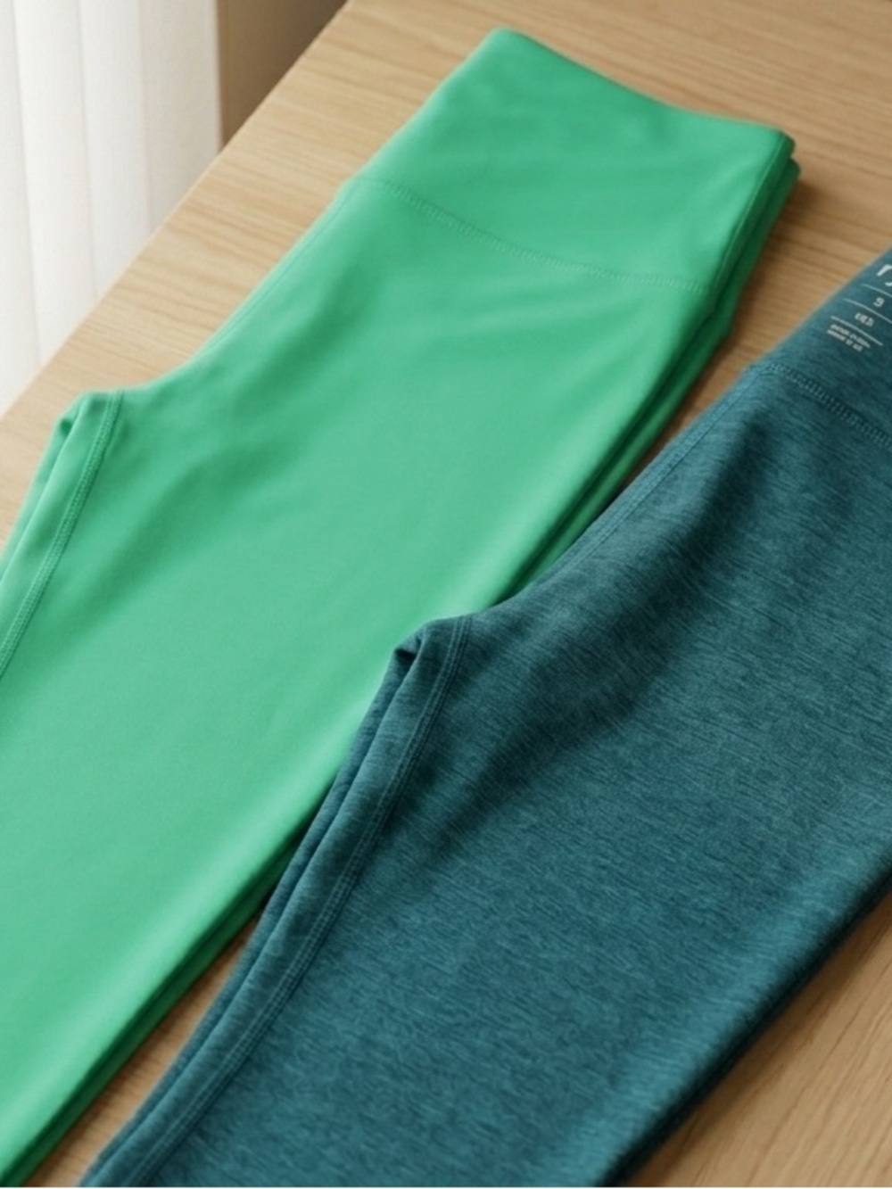 2pc Leggings Bundle Mint Green & Teal Blue Athleisure Size S